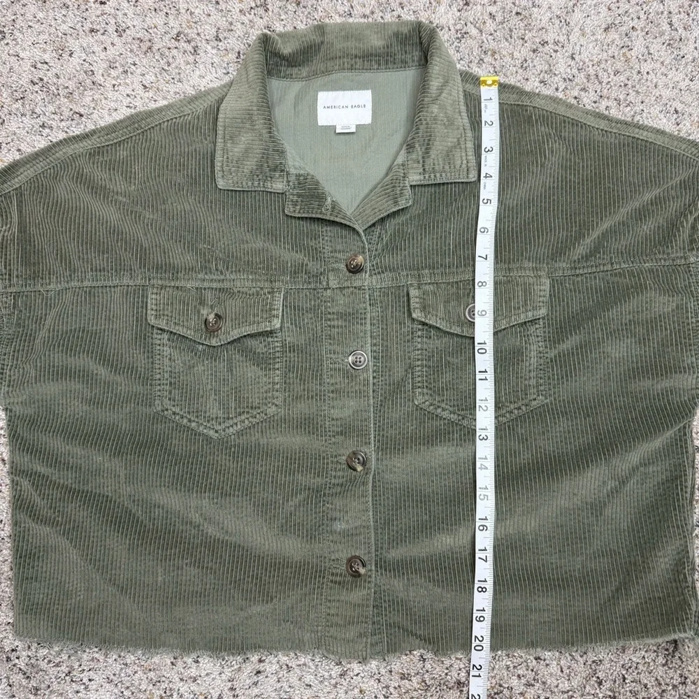 American Eagle Outfitters Corduroy Shirt Jacket Shacket Olive Green Medium M